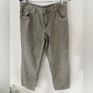 H&M Divided Stonewashed Gray Green Straight Jeans